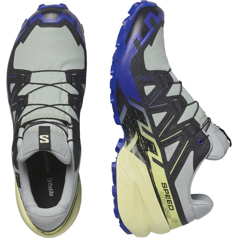 Neu Eingetroffen Salomon Herren Trailrunningschuhe SHOES SPEEDCROSS 6 GTX Wrought - Schmiedeeisen/Clematis Blau/Scharfes Grün