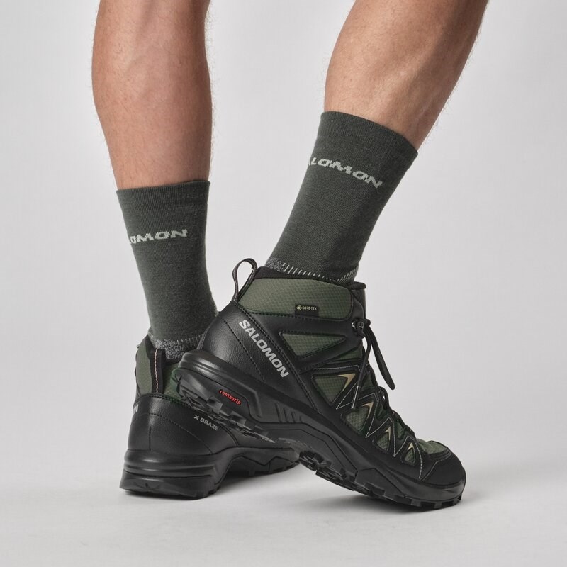 Neu Eingetroffen Salomon Herren Multifunktionsstiefel SHOES X BRAZE MID GTX - Urban Chic/Schwarz/Schiefergrün