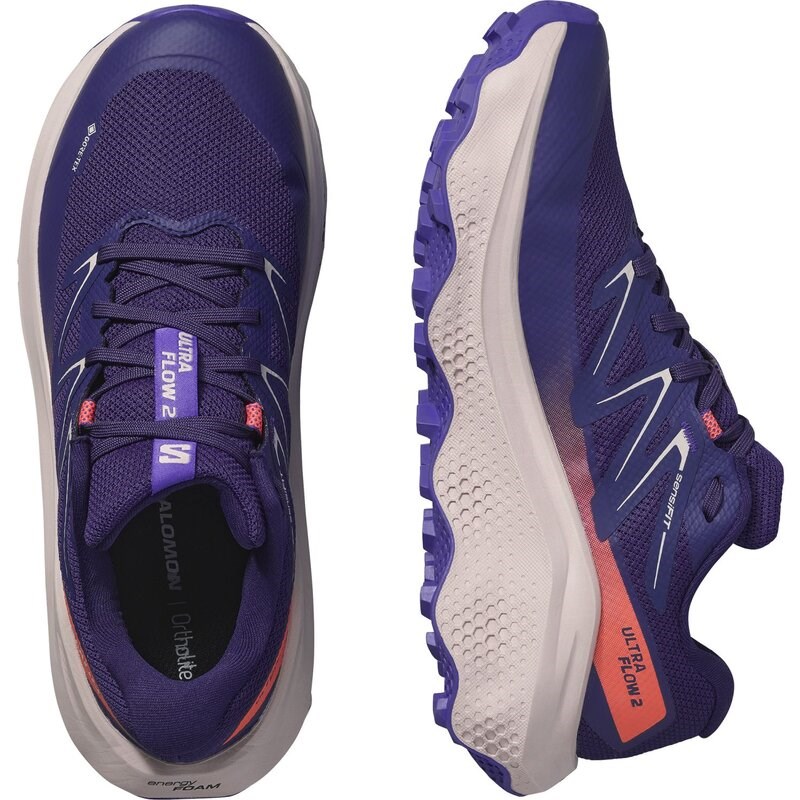 Neu Eingetroffen Salomon Damen Trailrunningschuhe SHOES ULTRA FLOW 2 GTX W - Astrale Aura/Nirvana/Neonflamme