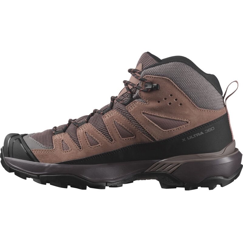 Neu Eingetroffen Salomon Damen Multifunktionsstiefel SHOES X ULTRA 360 LTR MID GTX W - Pfefferkorn/Cognac/Heiße Koralle