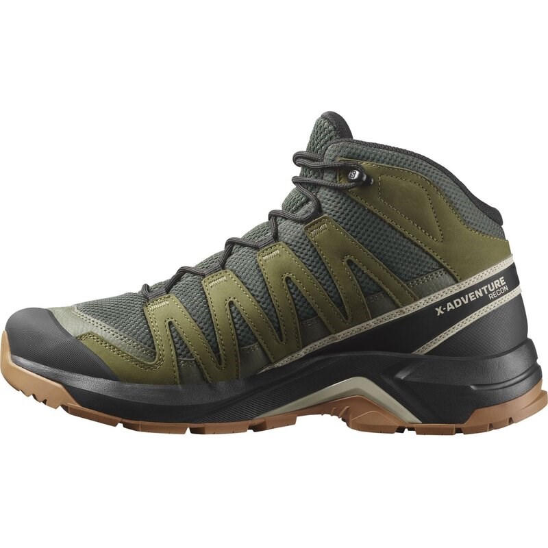 Neu Eingetroffen Salomon Herren Multifunktionsstiefel SHOES X-ADVENTURE RECON MID GTX - Torf/Martini-Olive/Oxford Tan