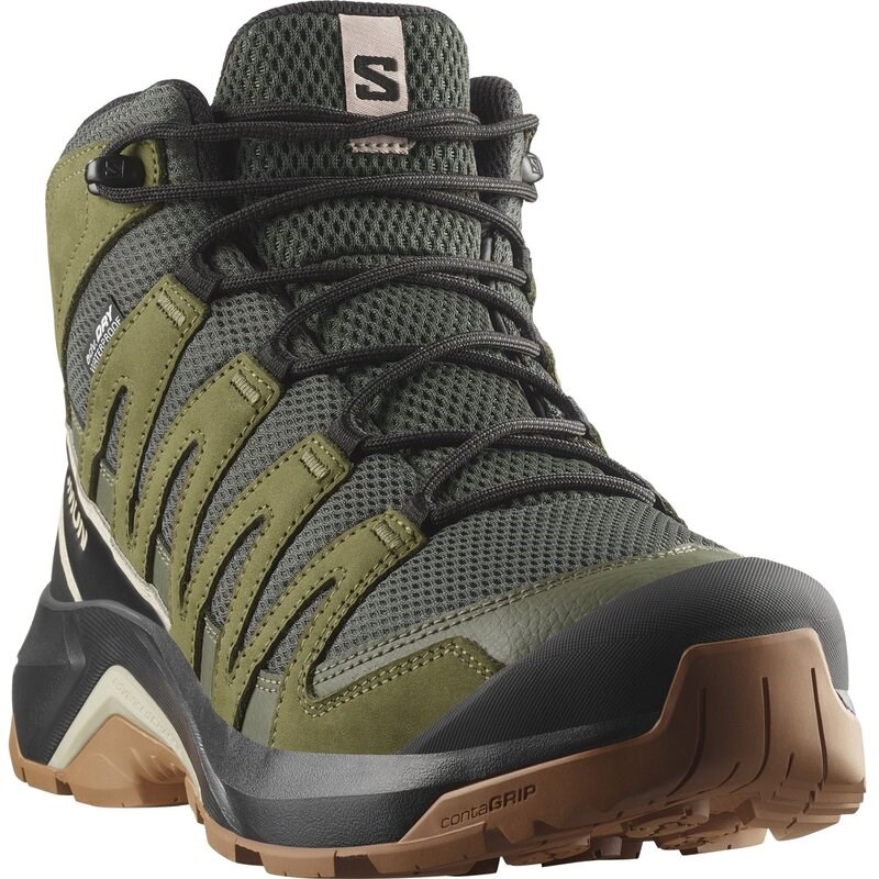 Neu Eingetroffen Salomon Herren Multifunktionsstiefel SHOES X-ADVENTURE RECON MID GTX - Torf/Martini-Olive/Oxford Tan