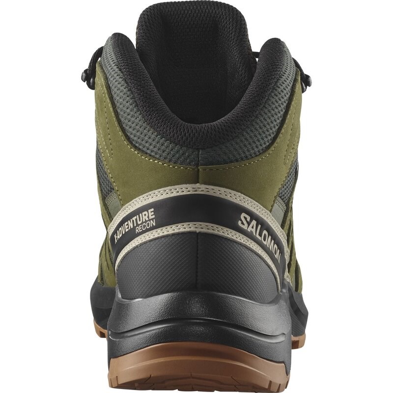 Neu Eingetroffen Salomon Herren Multifunktionsstiefel SHOES X-ADVENTURE RECON MID GTX - Torf/Martini-Olive/Oxford Tan