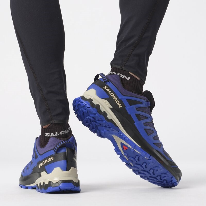 Neu Eingetroffen Salomon Herren Trailrunningschuhe SHOES XA PRO 3D V9 GTX - Blauer Druck/Surf the Web/Lapisblau