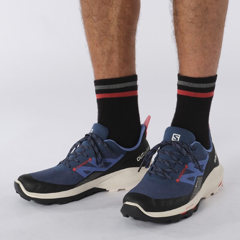 Neu Eingetroffen Salomon Herren Multifunktionsschuhe SHOES OUTpulse GTX Estate - Estate-Blau/Vanilleeis/Mohnrot