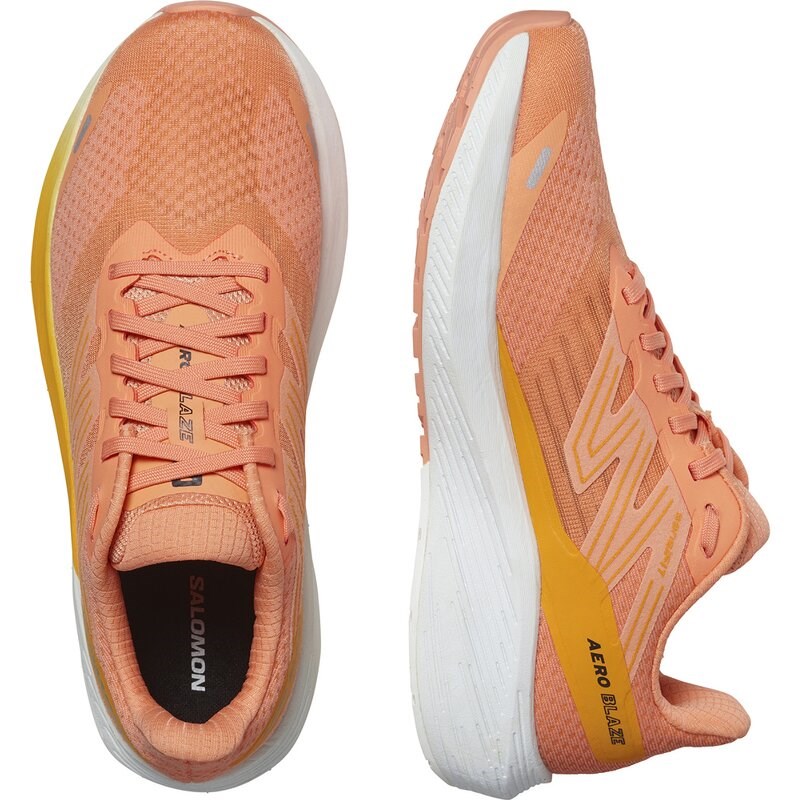 Neu Eingetroffen Salomon Damen Laufschuhe SHOES AERO BLAZE W - Cantaloupe/Zinnie/Weiß