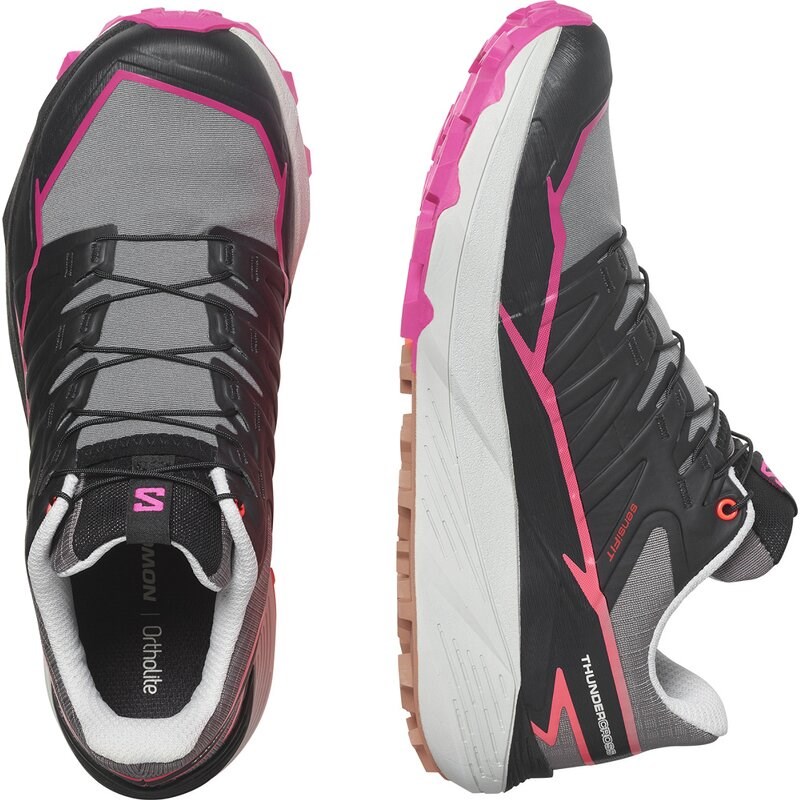 Neu Eingetroffen Salomon Damen Laufschuhe SHOES THUNDERCROSS W - Pflaumenkätzchen/Schwarz/Pink Glo