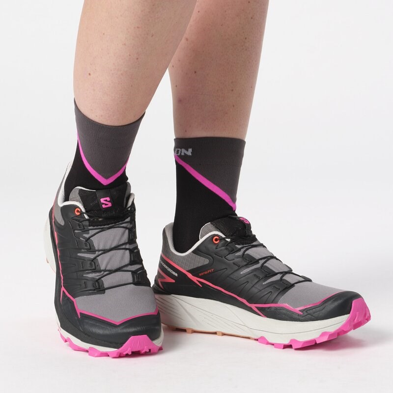Neu Eingetroffen Salomon Damen Laufschuhe SHOES THUNDERCROSS W - Pflaumenkätzchen/Schwarz/Pink Glo