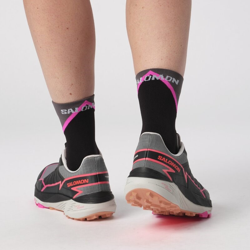 Neu Eingetroffen Salomon Damen Laufschuhe SHOES THUNDERCROSS W - Pflaumenkätzchen/Schwarz/Pink Glo