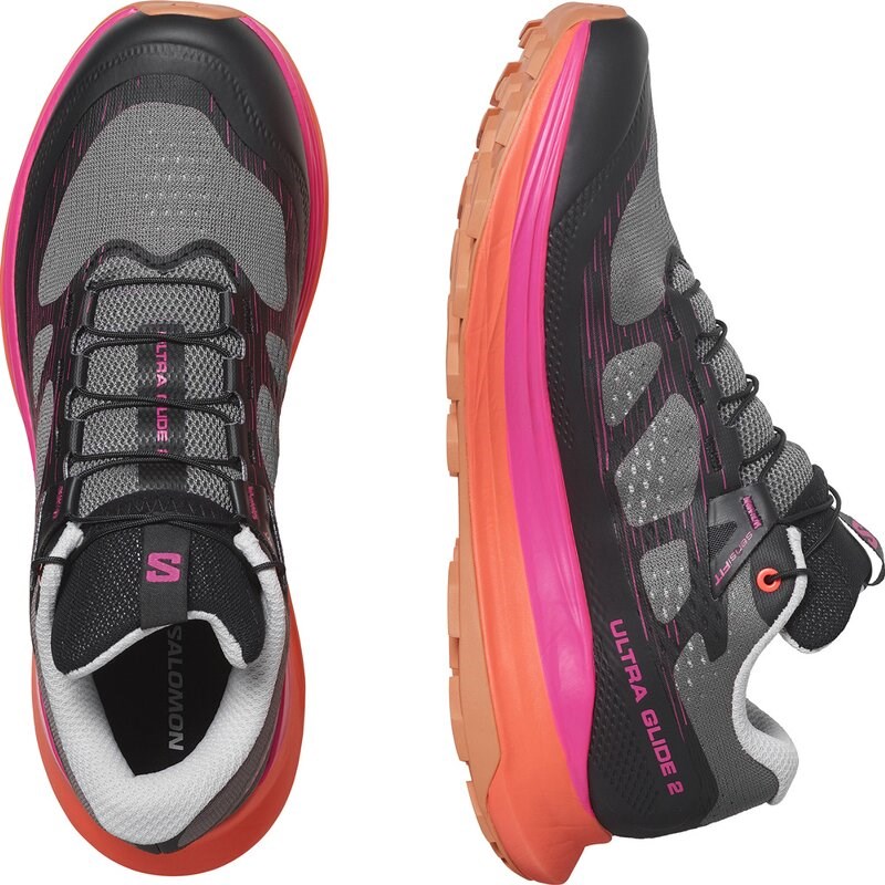 Neu Eingetroffen Salomon Damen Trailrunningschuhe SHOES ULTRA GLIDE 2 W - Pflaumenkätzchen/Schwarz/Pink Glo