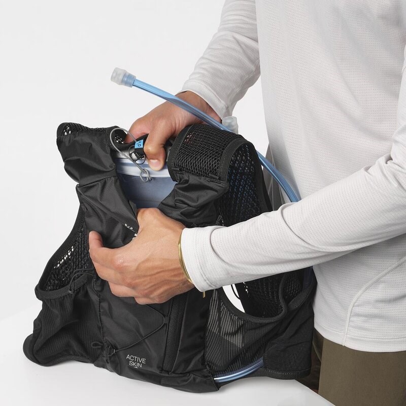 Neu Eingetroffen Salomon Rucksack ACTIVE SKIN 4 SET - SCHWARZ / METALL