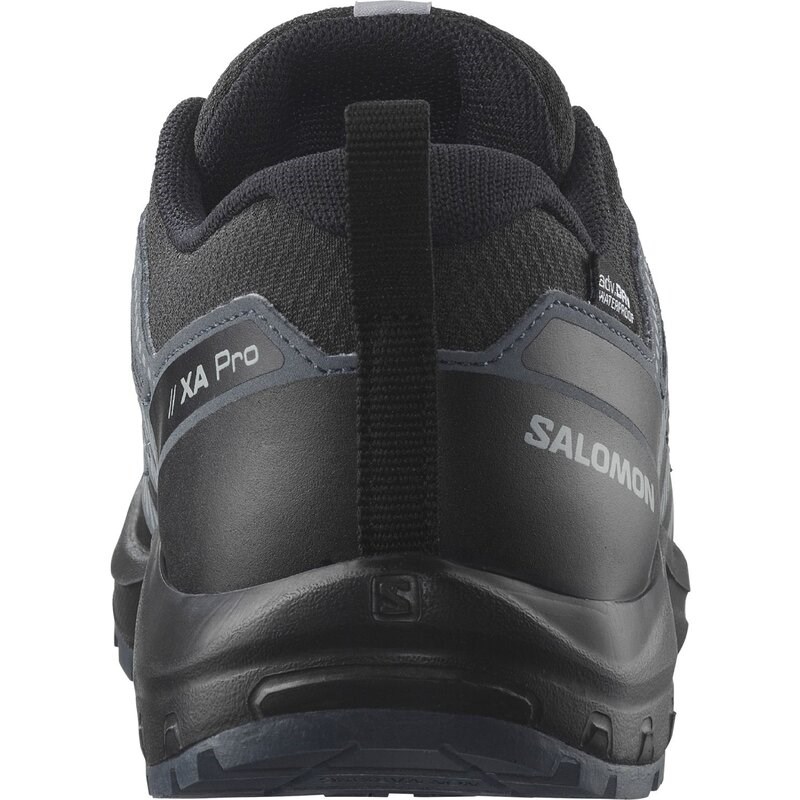 Neu Eingetroffen Salomon Kinder Trekkinghalbschuhe SHOES XA PRO V8 WP J - Schwarz/Turbulenz/Steinbruch