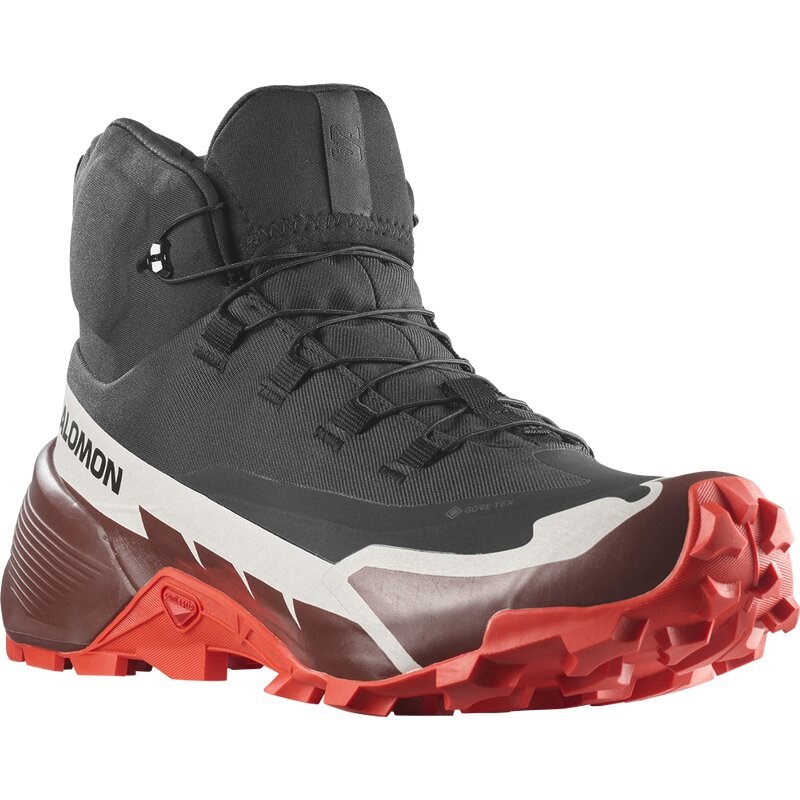 Neu Eingetroffen Salomon Herren Multifunktionsstiefel SHOES CROSS HIKE MID GTX 2 - Schwarz/Bitterschokolade/Feuriges Rot