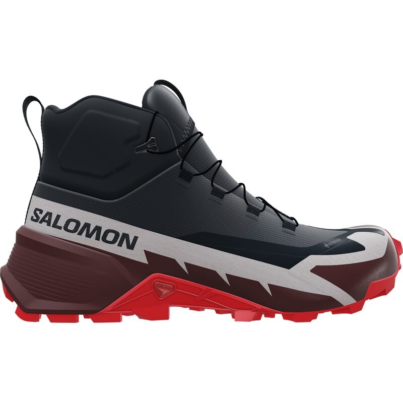 Neu Eingetroffen Salomon Herren Multifunktionsstiefel SHOES CROSS HIKE MID GTX 2 - Schwarz/Bitterschokolade/Feuriges Rot