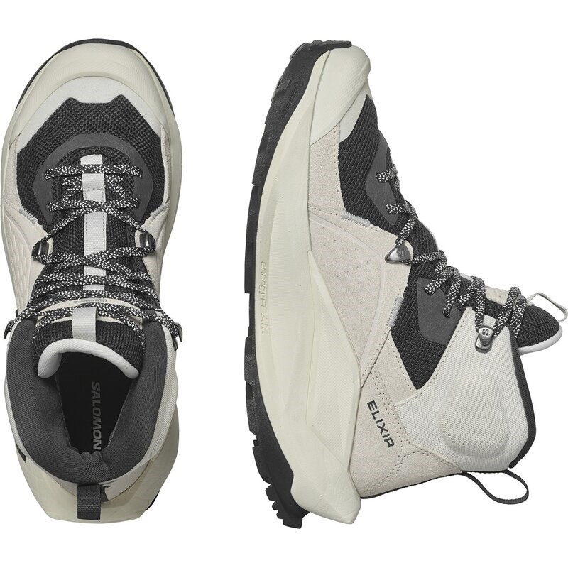 Neu Eingetroffen Salomon Damen Trekkingstiefel SHOES ELIXIR MID GTX W - Vanilleeis/Phantom/Metall