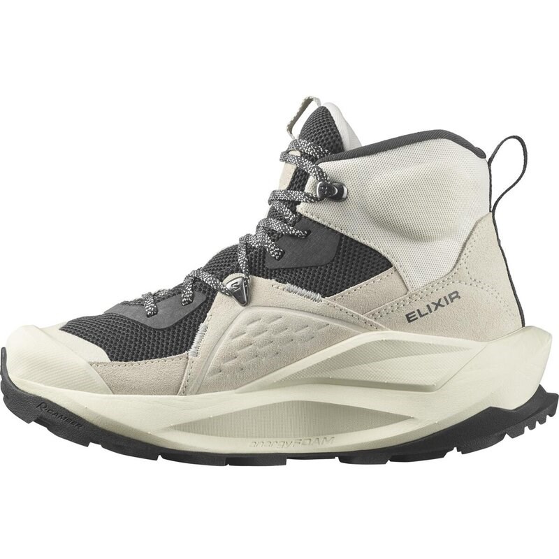 Neu Eingetroffen Salomon Damen Trekkingstiefel SHOES ELIXIR MID GTX W - Vanilleeis/Phantom/Metall