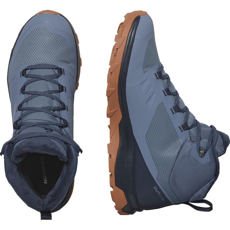 Neu Eingetroffen Salomon Herren Trekkinghalbschuhe SHOES OUTsnap CSWP - Bering Sea/Carbon/Gum8