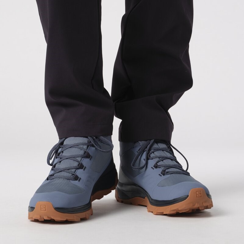 Neu Eingetroffen Salomon Herren Trekkinghalbschuhe SHOES OUTsnap CSWP - Bering Sea/Carbon/Gum8