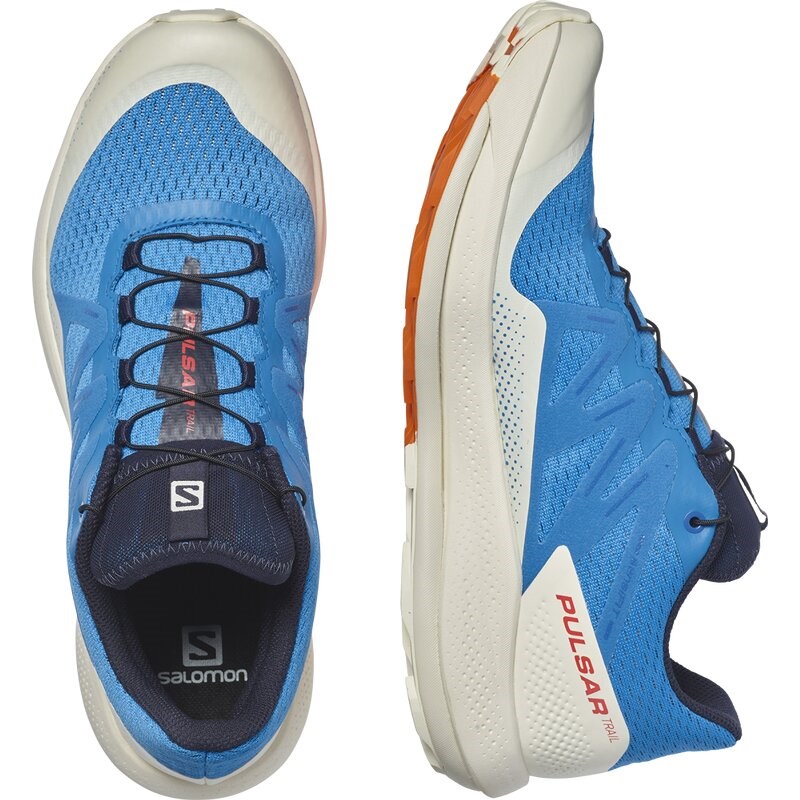 Neu Eingetroffen Salomon Herren Trailrunningschuhe SHOES PULSAR TRAIL Indigo - Indigoblau/Vanilleeis/Lebendig