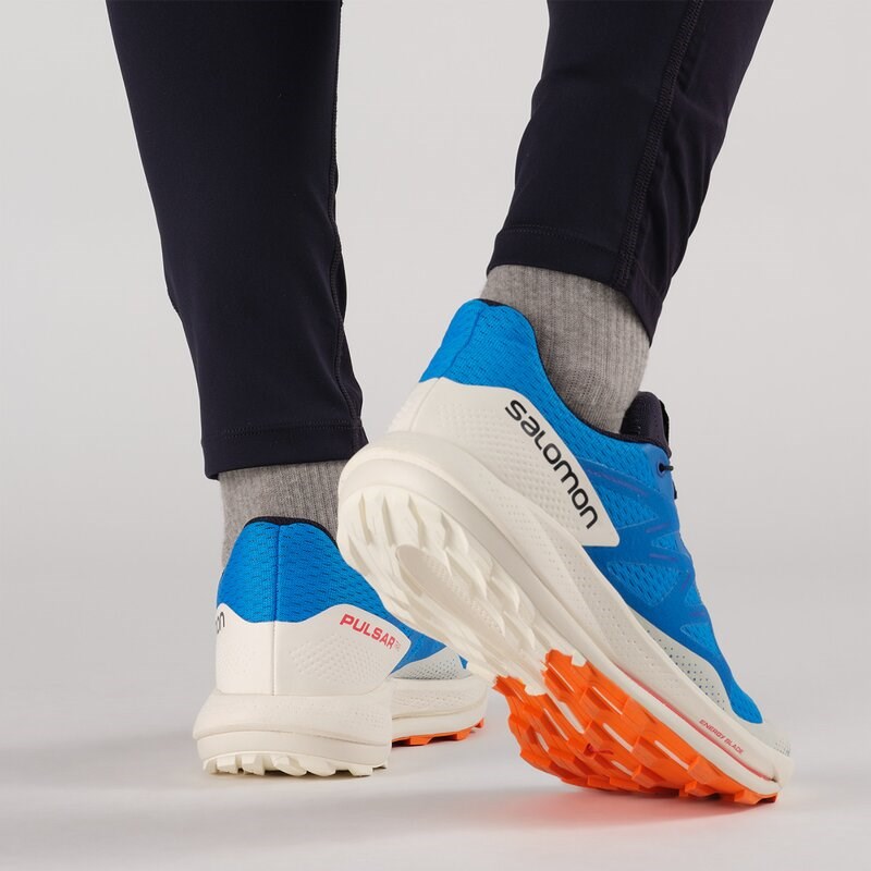 Neu Eingetroffen Salomon Herren Trailrunningschuhe SHOES PULSAR TRAIL Indigo - Indigoblau/Vanilleeis/Lebendig