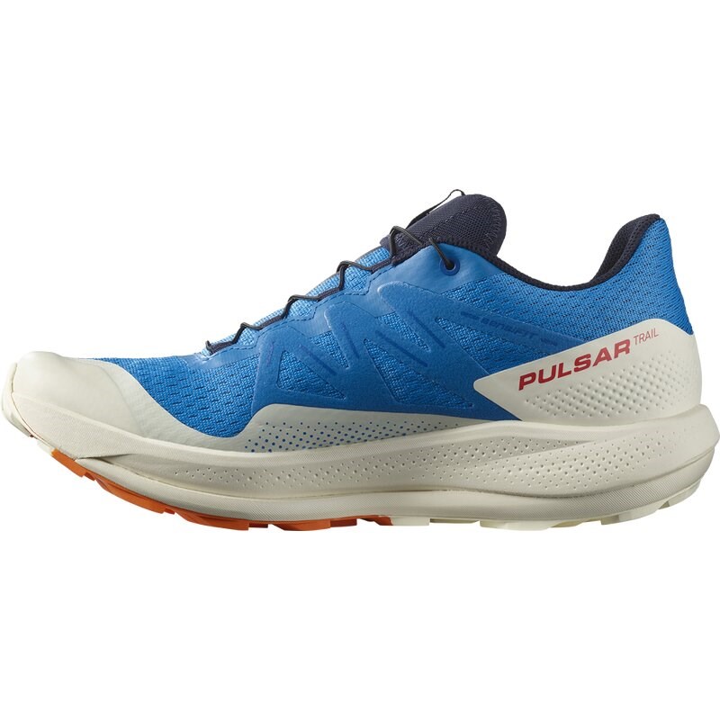 Neu Eingetroffen Salomon Herren Trailrunningschuhe SHOES PULSAR TRAIL Indigo - Indigoblau/Vanilleeis/Lebendig
