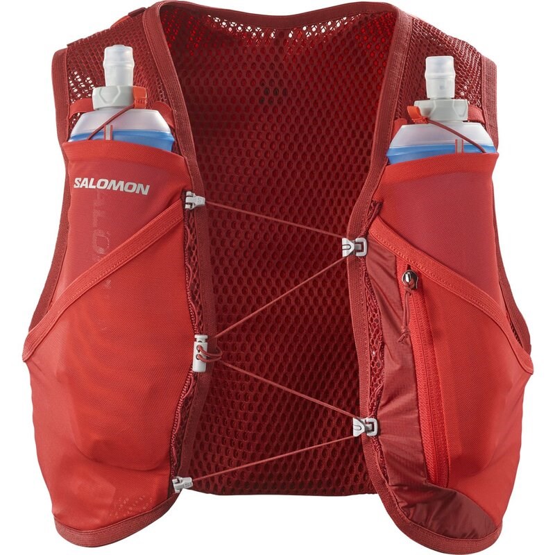 Neu Eingetroffen Salomon Rucksack ACTIVE SKIN 4 SET RED - ROTE DAHLIE / HIGH RISK RED