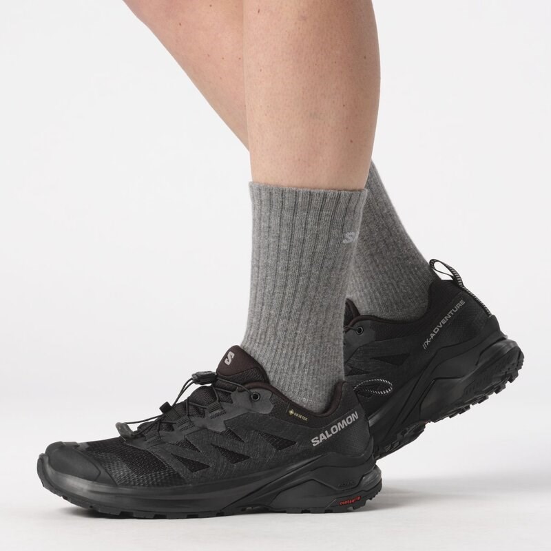 Neu Eingetroffen Salomon Damen Trailrunningschuhe SHOES X-ADVENTURE GTX W - Schwarz/Schwarz/Schwarz