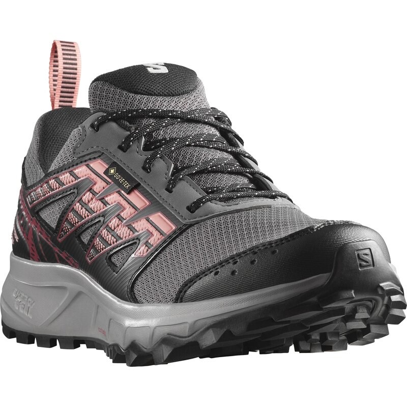 Neu Eingetroffen Salomon Damen Trailrunningschuhe SHOES WANDER GTX W - Pflaumenkätzchen/Schwarz/Pfirsichbernstein