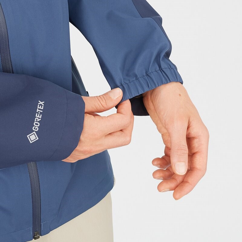 Neu Eingetroffen Salomon Damen Funktionsjacke OUTLINE GTX? 2.5L JKT W MOOD - STIMMUNGSINDIGO/DUNKLES DENIM