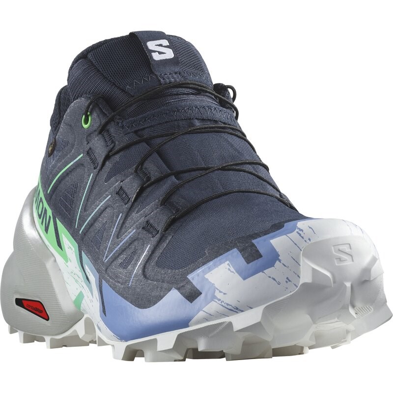 Neu Eingetroffen Salomon Damen Trailrunningschuhe SHOES SPEEDCROSS 6 GTX W - Kohlenstoff/Provence/Weiß