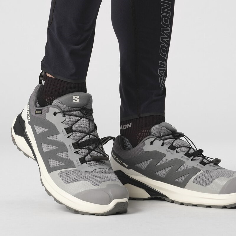 Neu Eingetroffen Salomon Herren Trailrunningschuhe SHOES X-ADVENTURE GTX Gray - Grauer Flanell/Vanilleeis/Schwarz