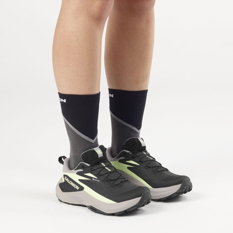 Neu Eingetroffen Salomon Damen Trailrunningschuhe SHOES GENESIS GTX W - Schwarz/Möwe/Patinagrün