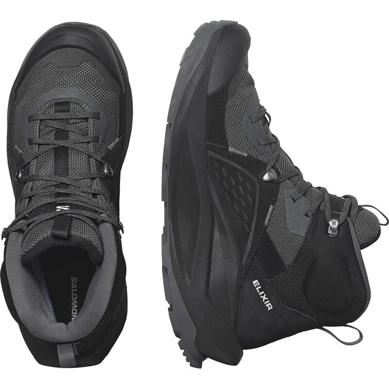 Neu Eingetroffen Salomon Herren Multifunktionsstiefel SHOES ELIXIR MID GTX - Schwarz/Magnet/Stiller Schatten