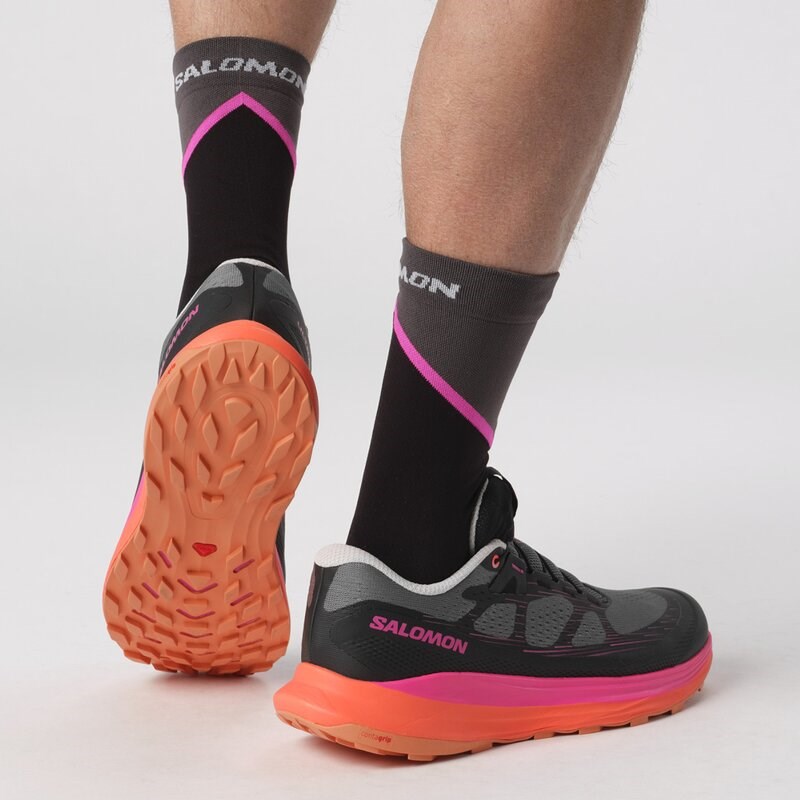 Neu Eingetroffen Salomon Herren Trailrunningschuhe SHOES ULTRA GLIDE 2 - Pflaumenkätzchen/Schwarz/Rosa Glanz