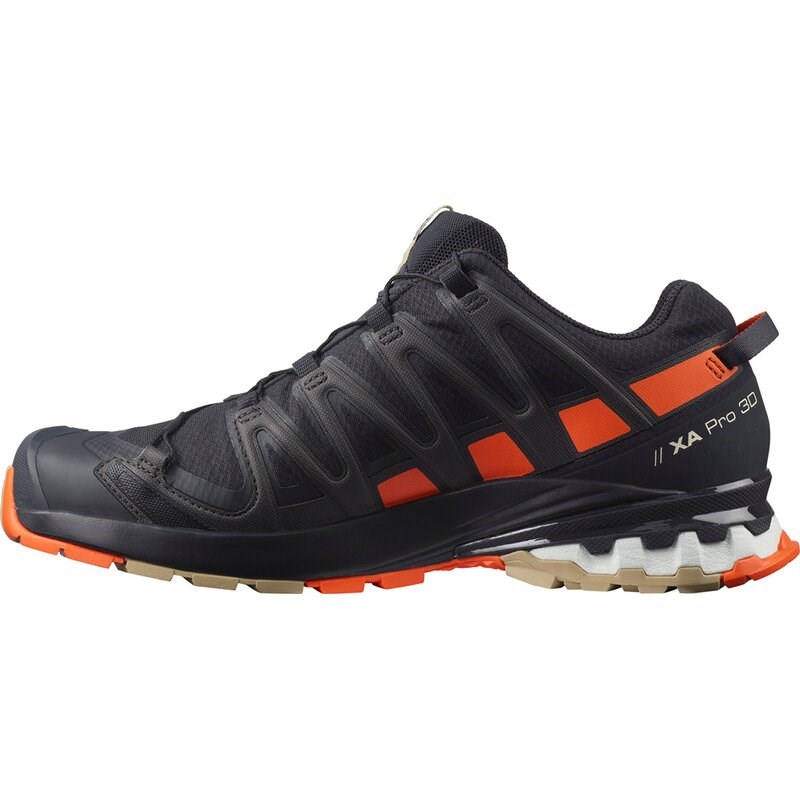 Neu Eingetroffen Salomon Herren Trailrunningschuhe XA PRO 3D v8 - Nachthimmel/Rotorange/Safari