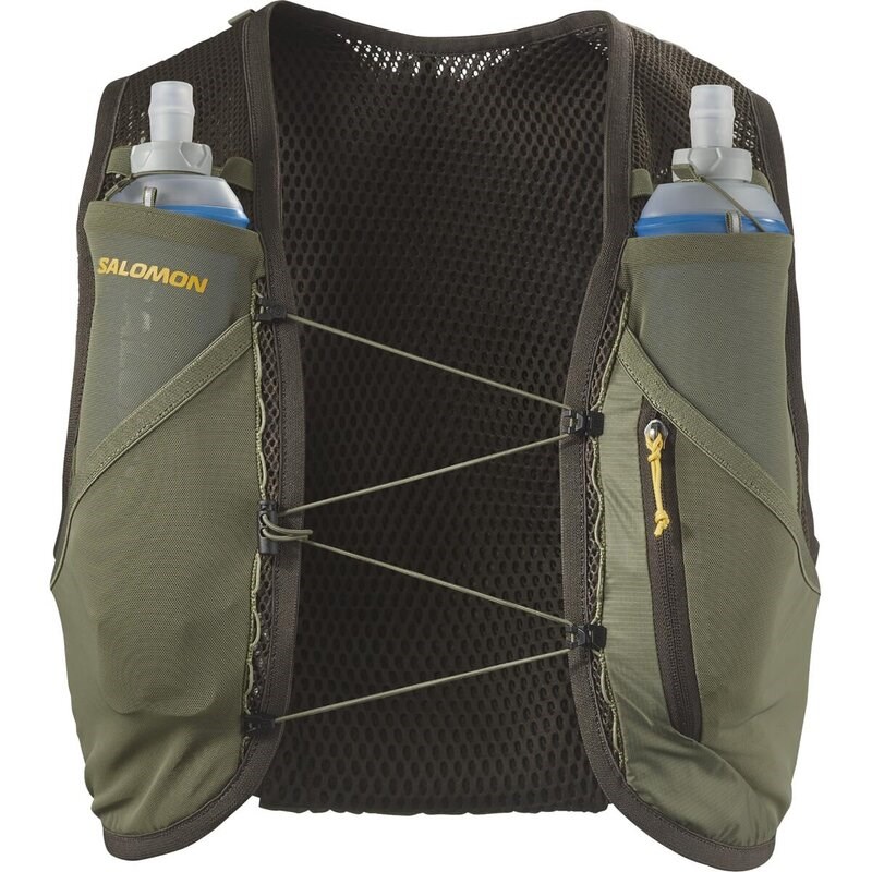 Neu Eingetroffen Salomon Rucksack ACTIVE SKIN 4 GRVL SET - ZAUNFRAU/TIEFES LIEGENGRÜN/WÜRZIG MUSTAR