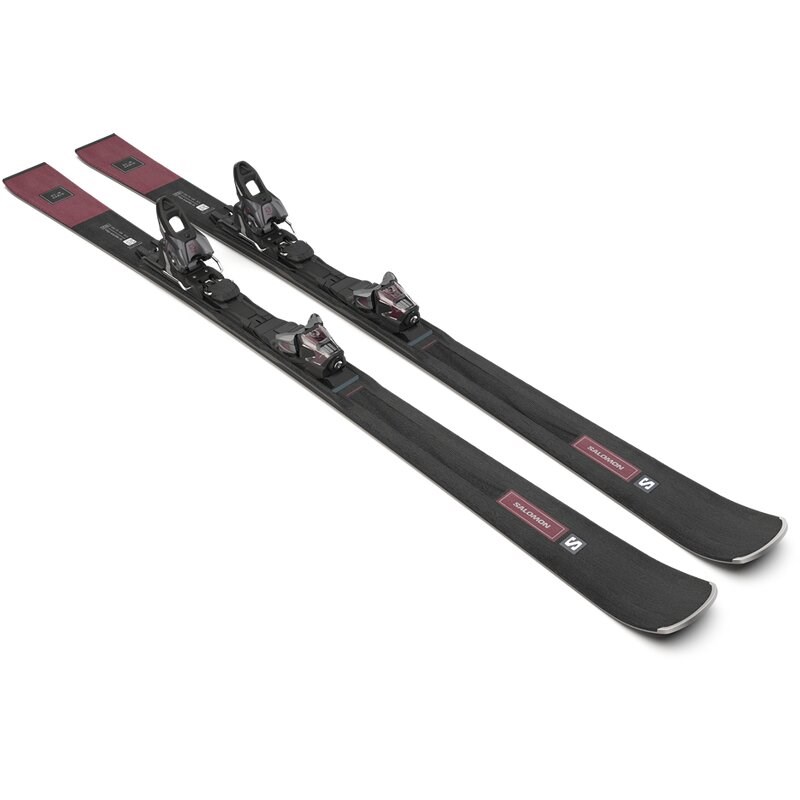 Neu Eingetroffen Salomon Damen All-Mountain Ski E - Schwarz/Cordovan Metallic/Silber Metallic
