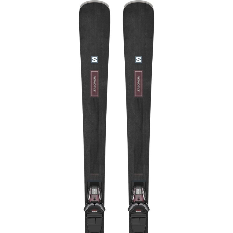 Neu Eingetroffen Salomon Damen All-Mountain Ski E - Schwarz/Cordovan Metallic/Silber Metallic