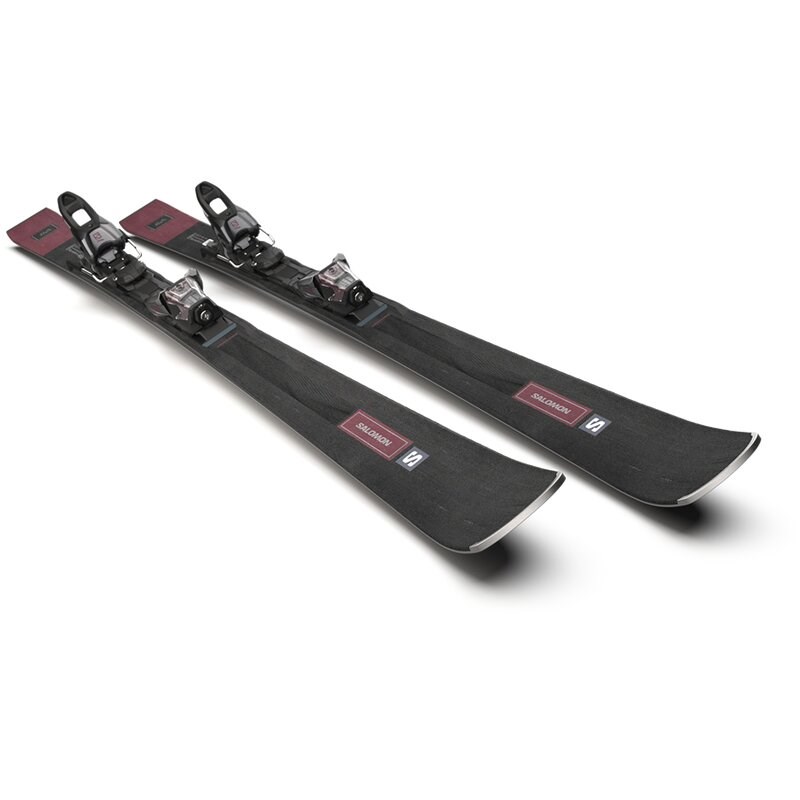 Neu Eingetroffen Salomon Damen All-Mountain Ski E - Schwarz/Cordovan Metallic/Silber Metallic
