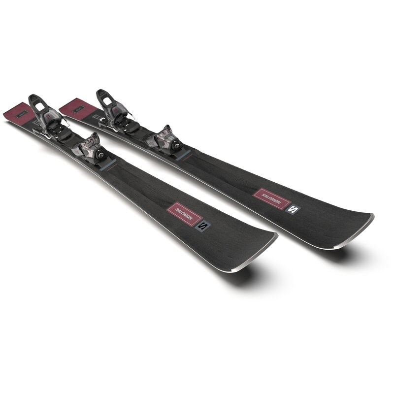 Neu Eingetroffen Salomon Damen All-Mountain Ski E - Schwarz/Cordovan Metallic/Silber Metallic
