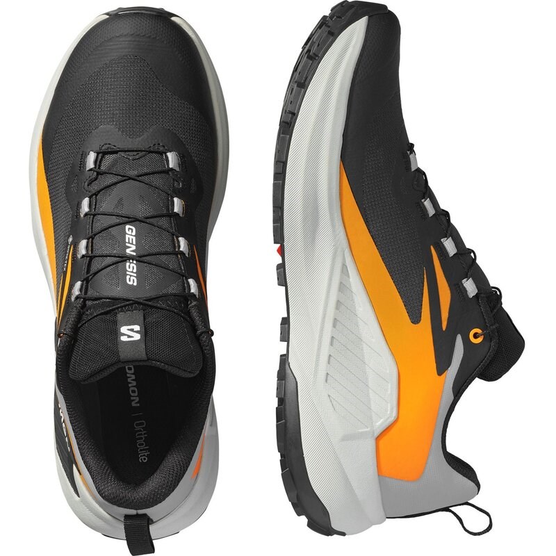 Neu Eingetroffen Salomon Herren Trailrunningschuhe SHOES GENESIS GTX - Schwarz/Kurkuma/LEGIERUNG