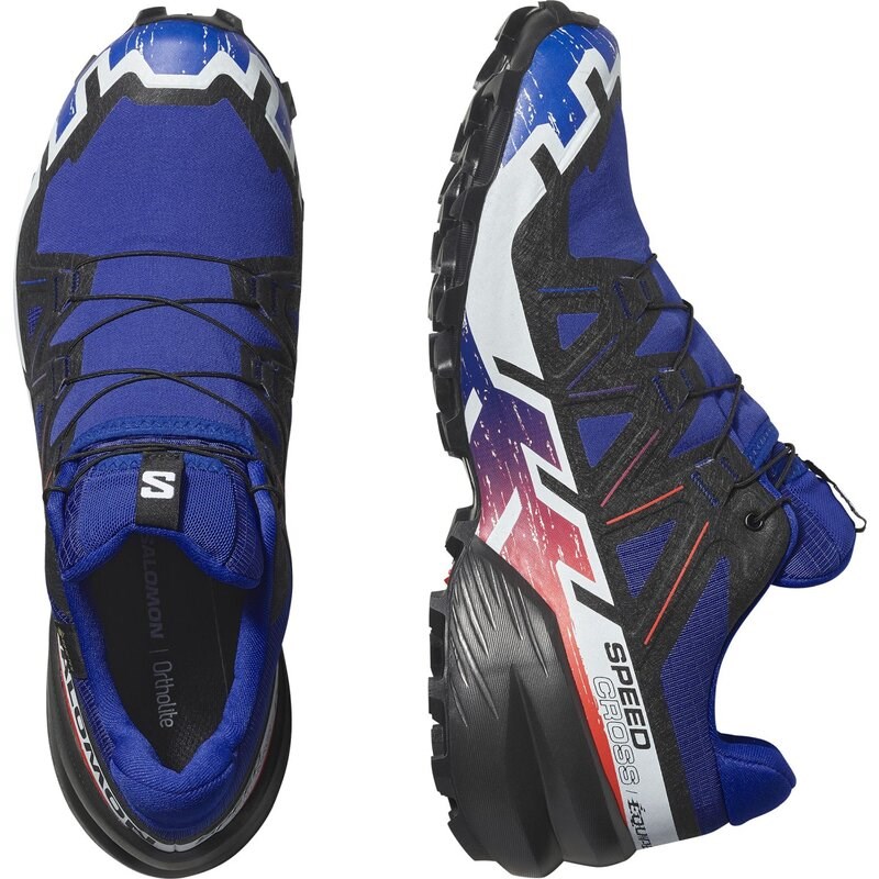 Neu Eingetroffen Salomon Herren Trekkingsandale SHOES SPEEDCROSS 6 GTX EQUIPE Surf - Surf the Web/Feuriges Rot/Weiß