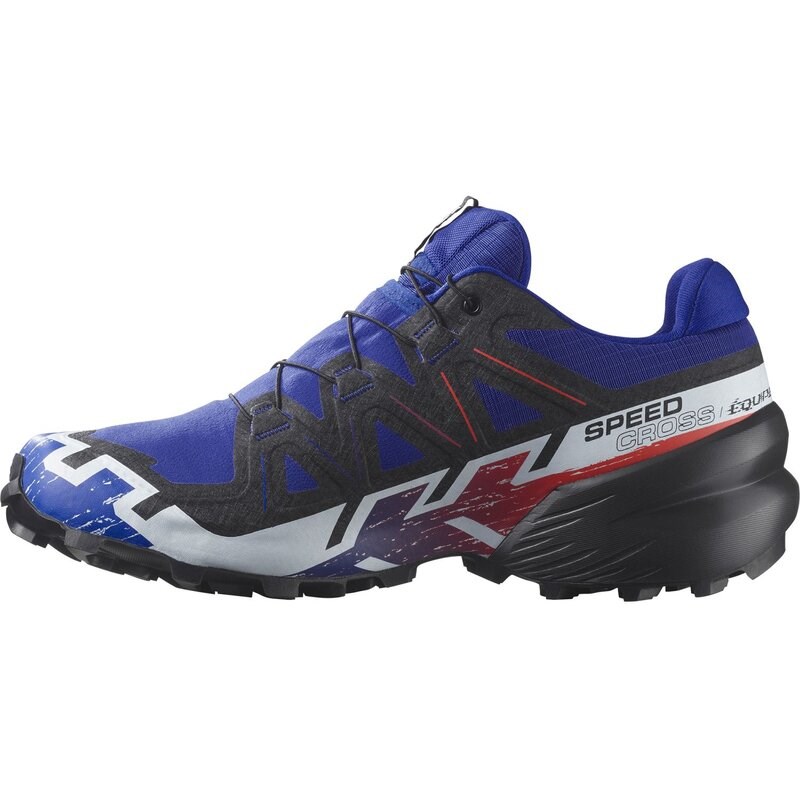 Neu Eingetroffen Salomon Herren Trekkingsandale SHOES SPEEDCROSS 6 GTX EQUIPE Surf - Surf the Web/Feuriges Rot/Weiß