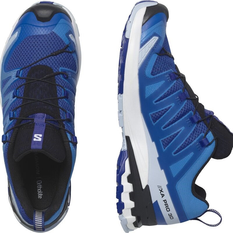 Neu Eingetroffen Salomon Herren Trailrunningschuhe SHOES XA PRO 3D V9 Surf - Surf The Web/Ibiza Blue/White