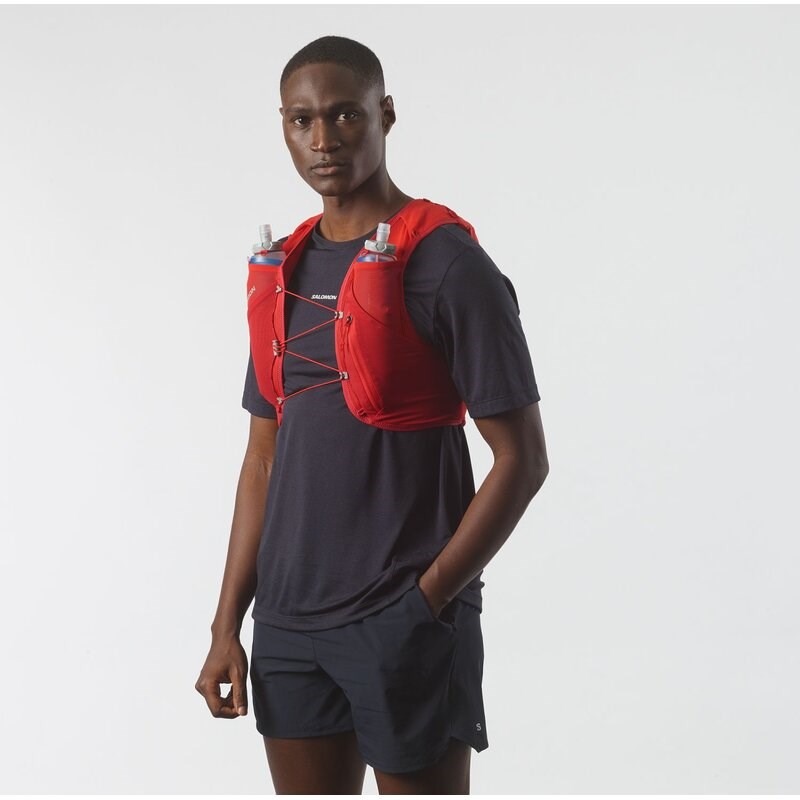 Neu Eingetroffen Salomon Rucksack ADV SKIN 5 SET FLAME - Flammenrot / Haute Red