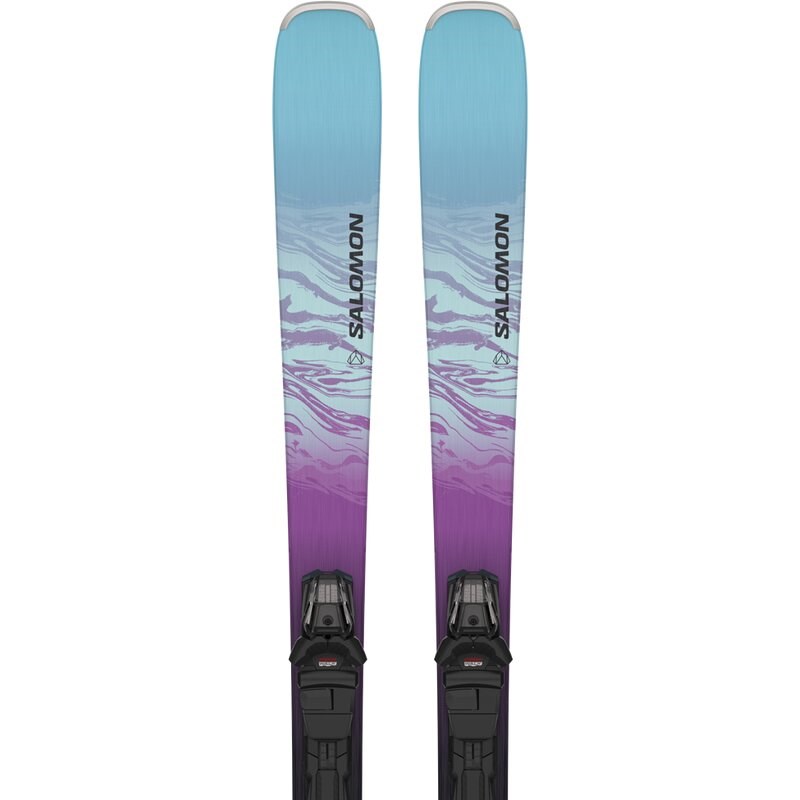 Neu Eingetroffen Salomon Damen All-Mountain Ski E STANCE W 80 + M10 GW - Schwarz/Himbeere/Engelsblau