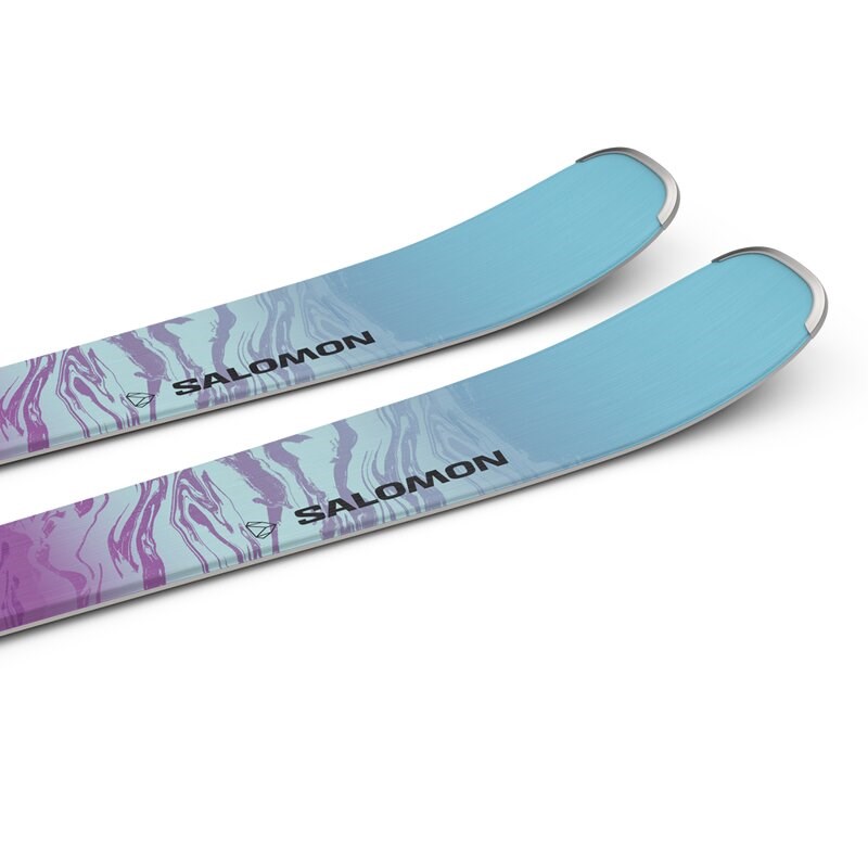 Neu Eingetroffen Salomon Damen All-Mountain Ski E STANCE W 80 + M10 GW - Schwarz/Himbeere/Engelsblau