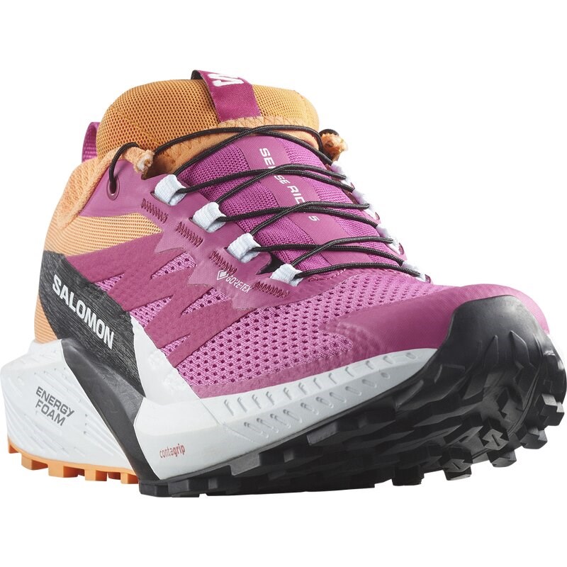Neu Eingetroffen Salomon Damen Trailrunningschuhe SHOES SENSE RIDE 5 GTX W Rose - Rosenviolett/Weiß/Paradiesvogelblume