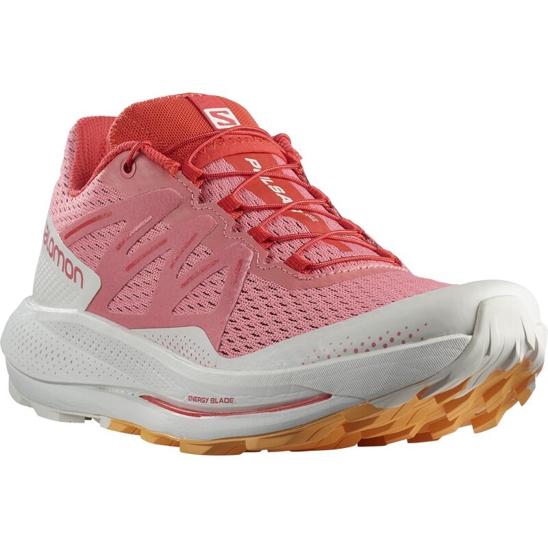 Neu Eingetroffen Salomon Damen Trailrunningschuhe SHOES PULSAR TRAIL W Tea - Teerose/Nimbuswolke/Feuriges Orange