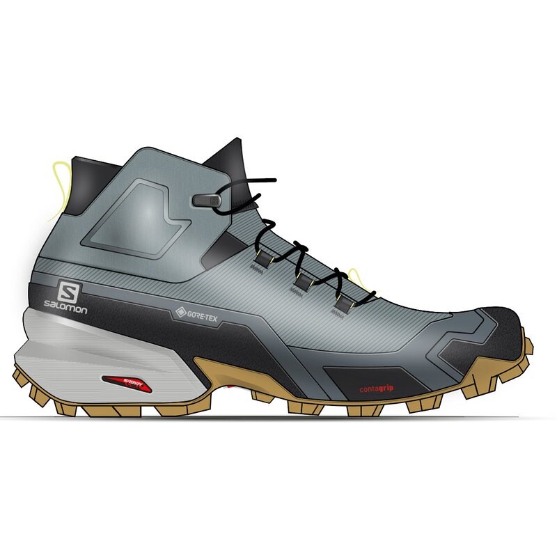 Neu Eingetroffen Salomon Damen Wanderschuhe "Cross Hike Mid STX - Blei/Stürmisches Wetter/Charlock